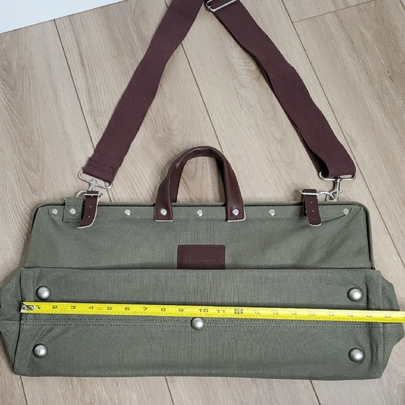 Line Of Trade Olive Green Canvas Men's Bag - Picture 5 of 14